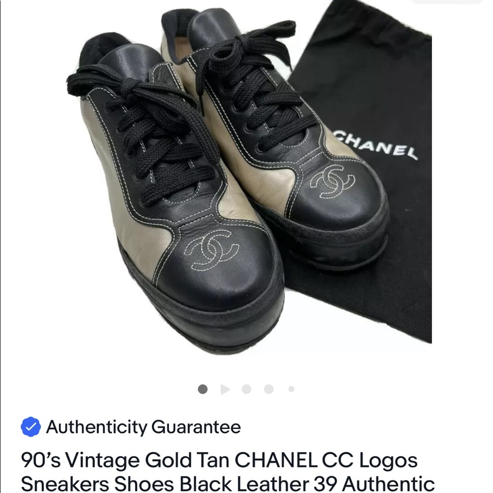 Vintage Authentic Chanel Sneakers U.S. 8